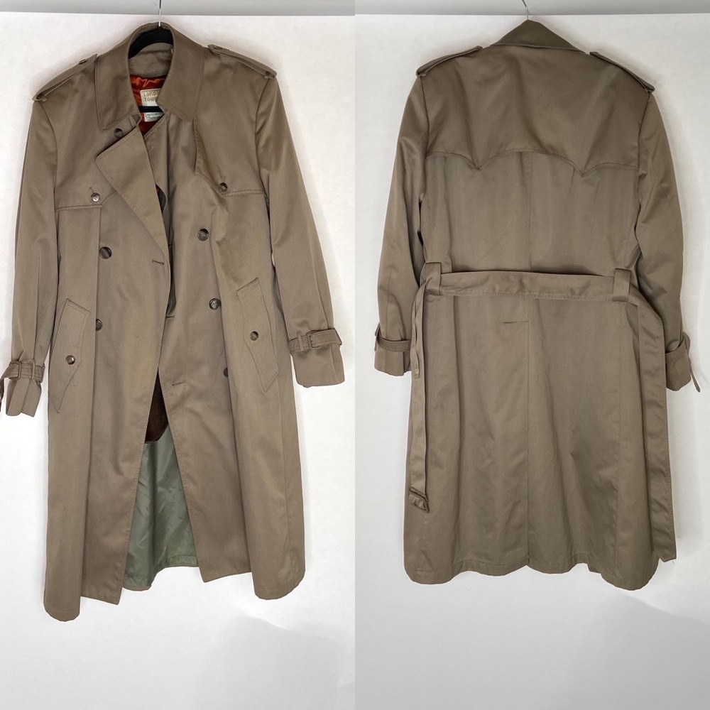 Vintage Oversize London Towne Trench Coat in Tan